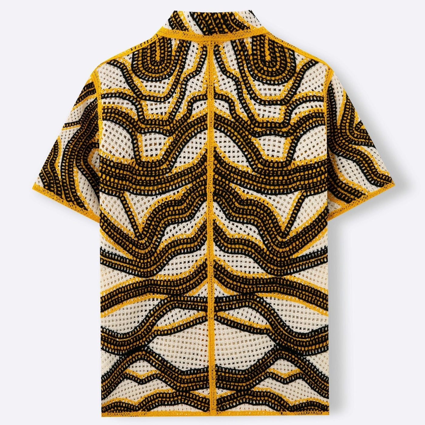 Gehäkeltes, besticktes Herrenhemd im Retrostil - Malik