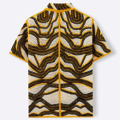 Gehäkeltes, besticktes Herrenhemd im Retrostil - Malik