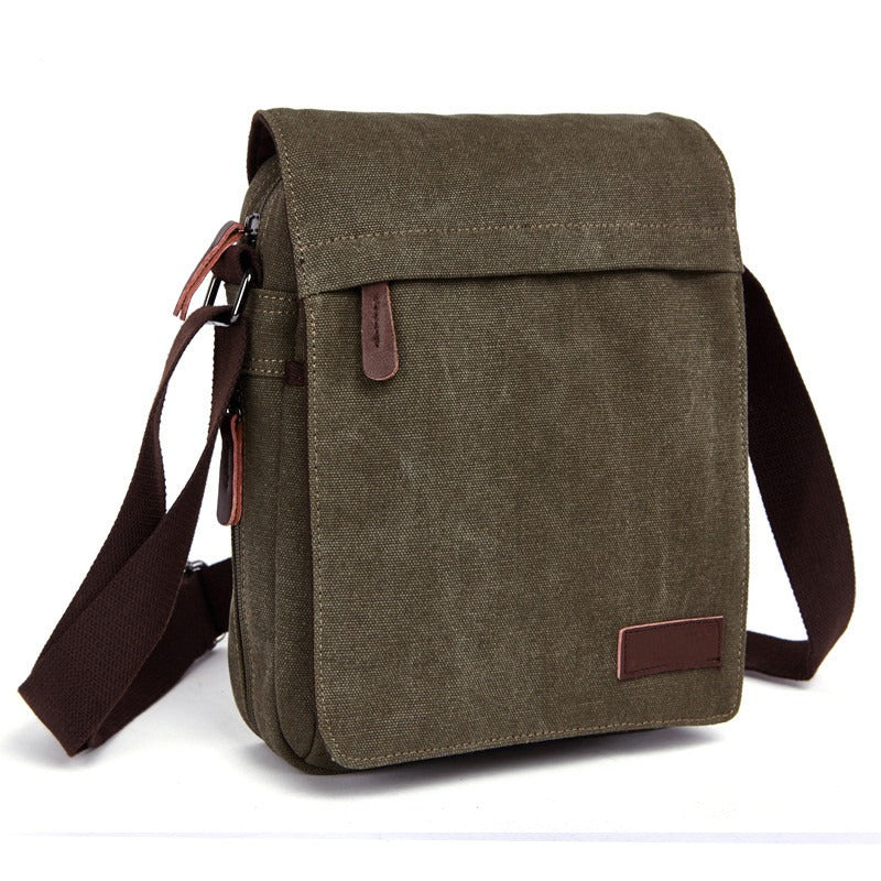 Robuste Canvas-Männer-Messenger-Tasche im urbanen Stil - Matthieu