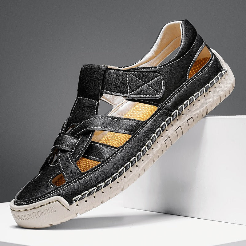 Ergonomisch geformte Damen-Sandalen aus Kunstleder - Paula