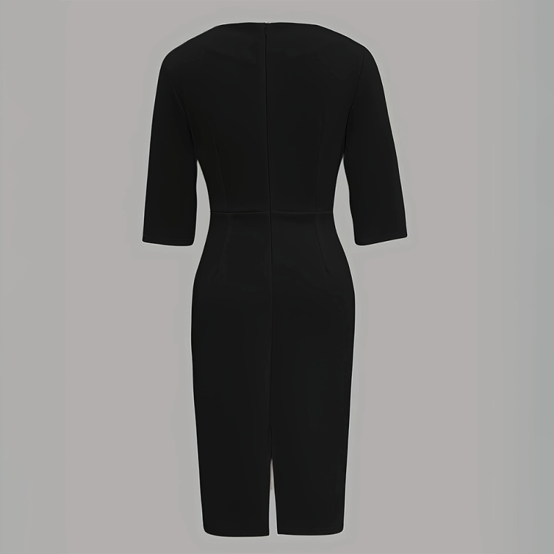 Elegantes Damen-Midikleid mit Perlendetail - Amaia