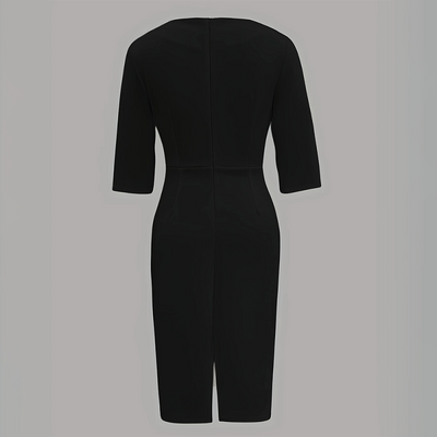 Elegantes Damen-Midikleid mit Perlendetail - Amaia