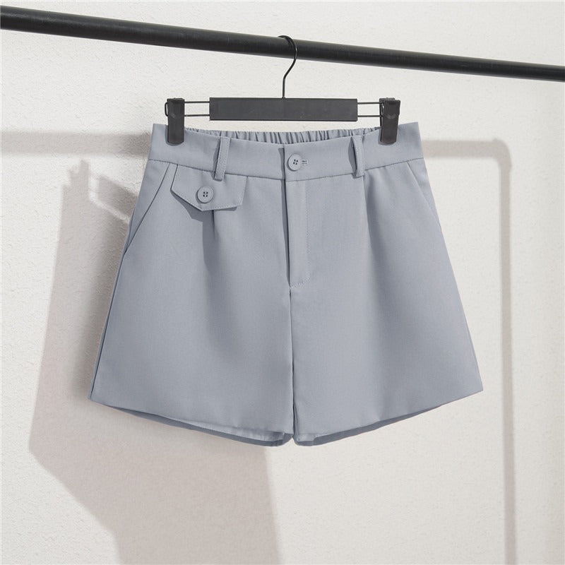 Damen-Shorts mit elastischem Bund und Knopfleiste - Clara