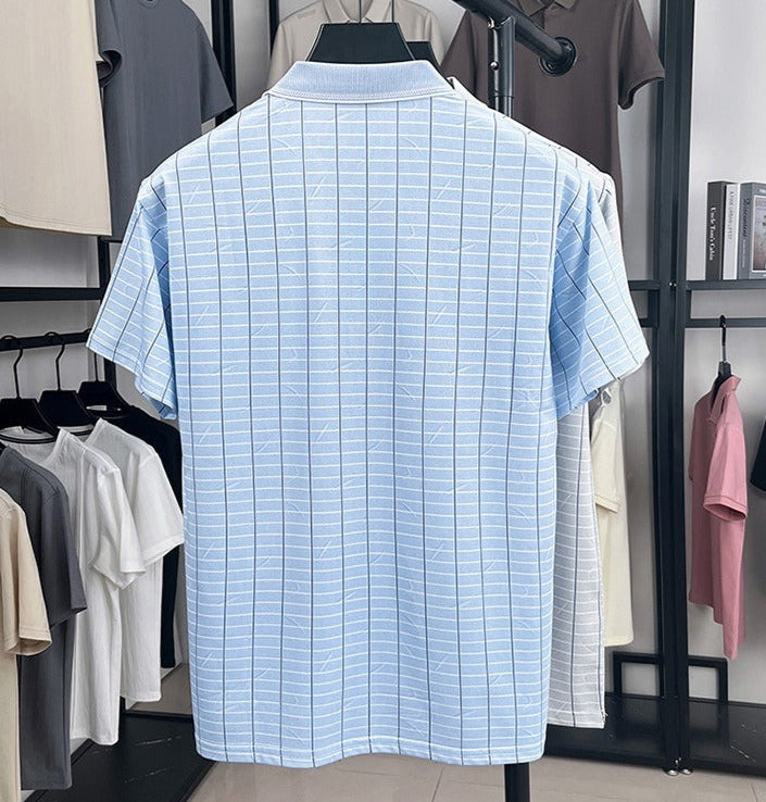 Herren-Poloshirt im klassischen Stil aus atmungsaktivem Stoff mit Tasche - Gerardo