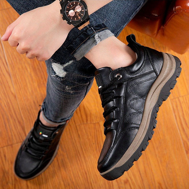 Herren-Wanderschuhe aus Kunstleder mit robuster Sohle - Michael