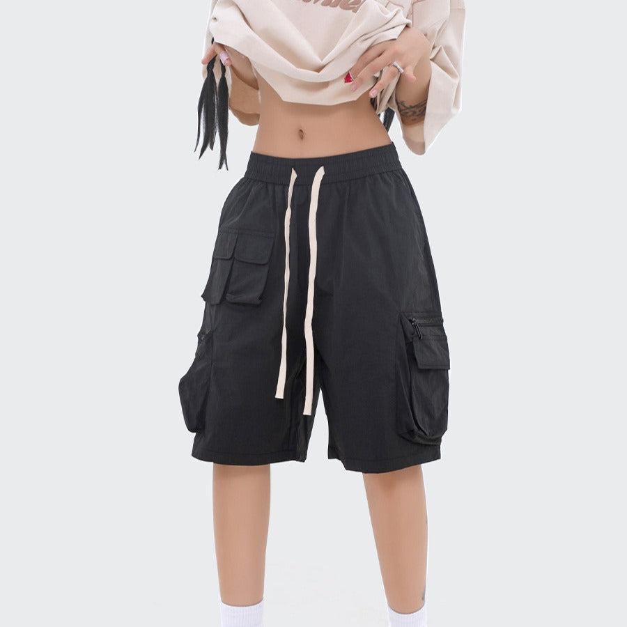 Damen-Shorts mit großen Taschen und lässigen Reißverschlüssen - Fey