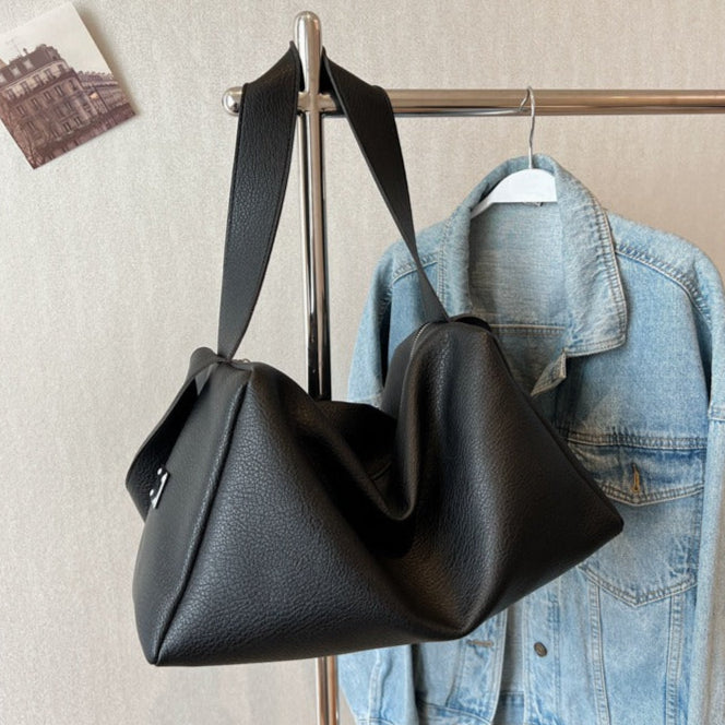 Damen-Tragetasche aus Kunstleder mit großem Fassungsvermögen im lässigen Stil - Andrea