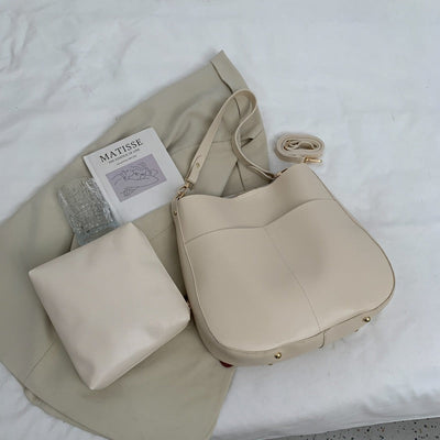 Umhängetasche aus Kunstleder im minimalistischen Stil für Frauen - Teresa