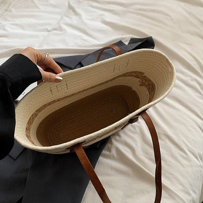 Geflochtene Shopper-Tasche für Damen im Sommer-Stil - Loretta