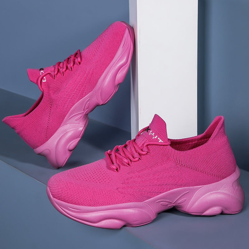 Atmungsaktive Mesh-Turnschuhe für Frauen mit dicker Sohle - Julieta