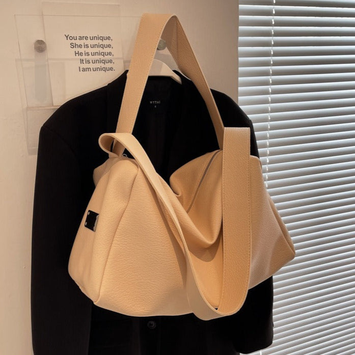 Damen-Tragetasche aus Kunstleder mit großem Fassungsvermögen im lässigen Stil - Andrea