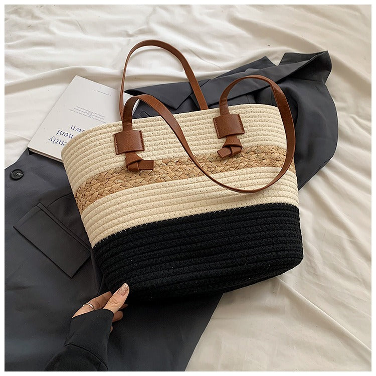 Geflochtene Shopper-Tasche für Damen im Sommer-Stil - Loretta