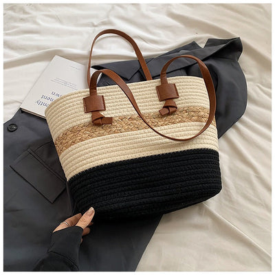 Geflochtene Shopper-Tasche für Damen im Sommer-Stil - Loretta