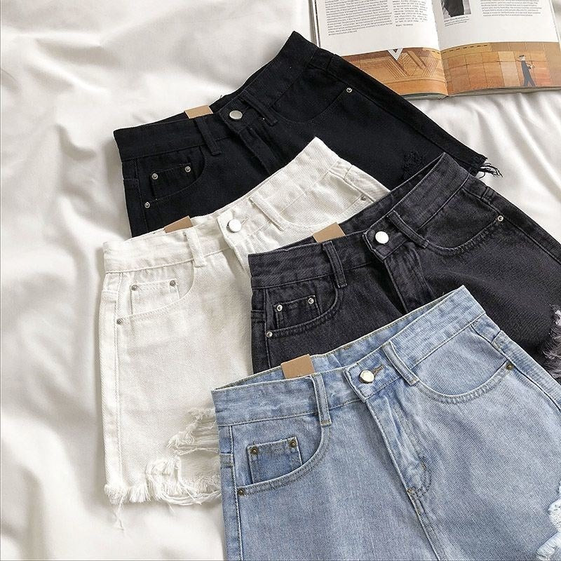 Jeansshorts für Frauen mit ausgefranstem Effekt - Estelle