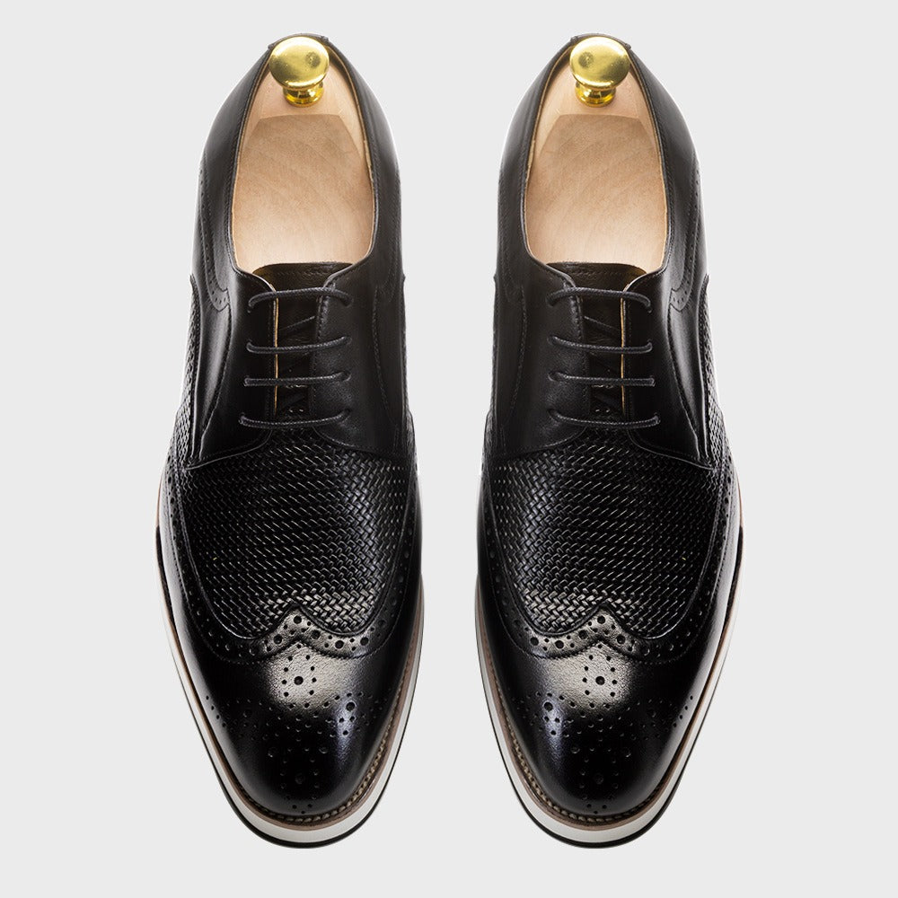 Durchbrochene Herren-Derby-Schuhe aus Leder im klassischen Stil - Humberto