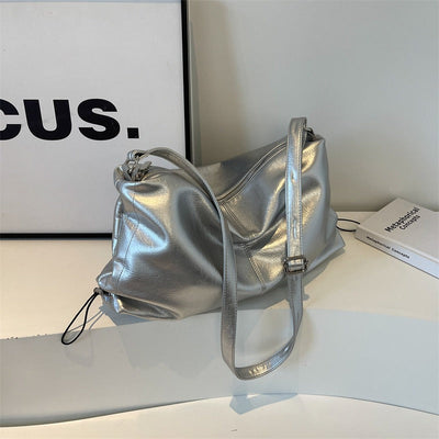 Damen-Umhängetasche mit Ledereffekt im fließenden Stil - Léa