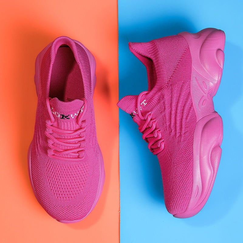 Atmungsaktive Mesh-Turnschuhe für Frauen mit dicker Sohle - Julieta