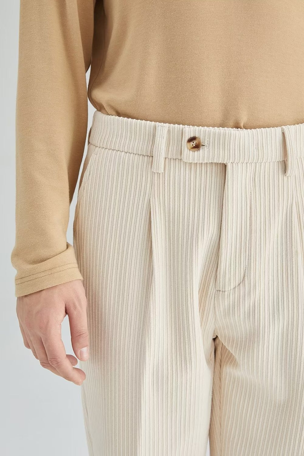 Gerade geschnittene Herren-Rippstrickhose - Eddy