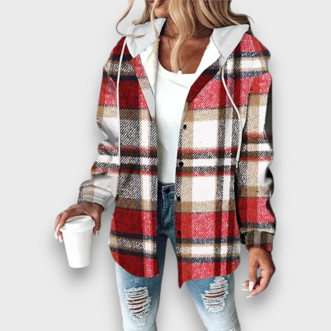 Carenzia – Kariertes Kapuzenhemd