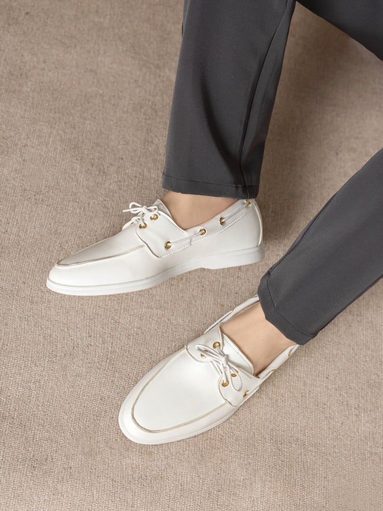 Herrenmokassins aus Kunstleder mit Schnürung - Carlos