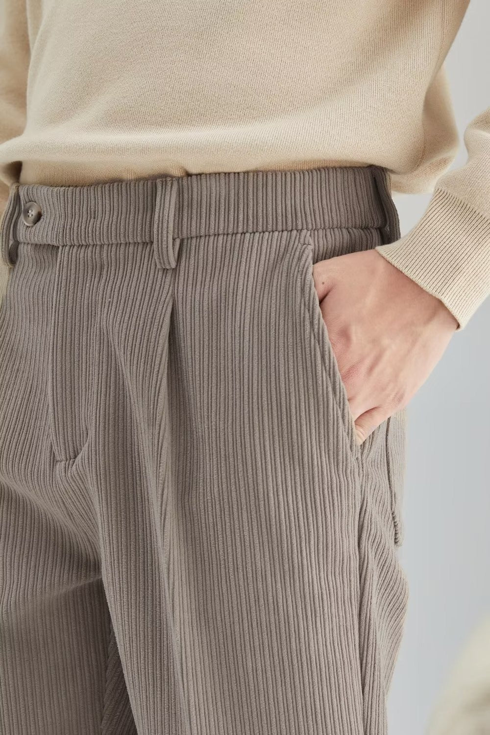 Gerade geschnittene Herren-Rippstrickhose - Eddy