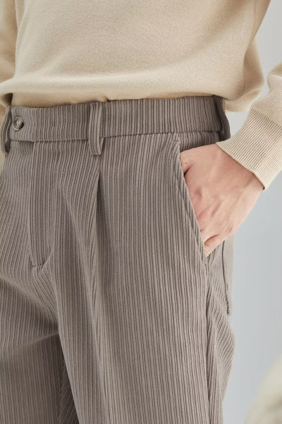 Gerade geschnittene Herren-Rippstrickhose - Eddy