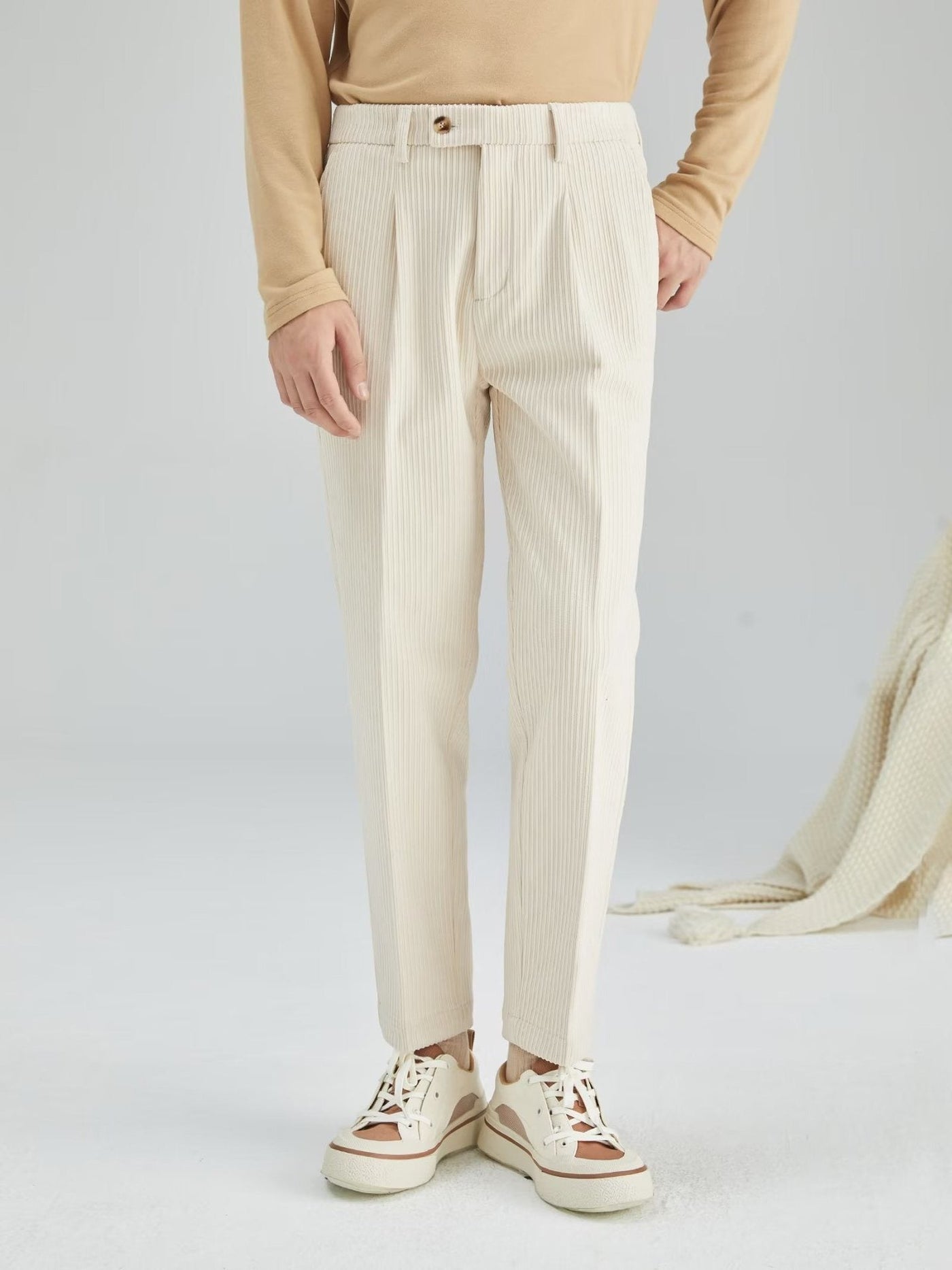 Gerade geschnittene Herren-Rippstrickhose - Eddy