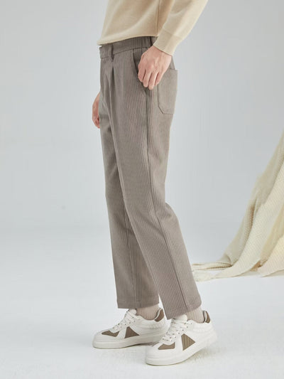 Gerade geschnittene Herren-Rippstrickhose - Eddy