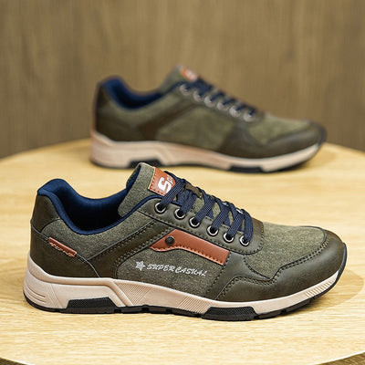 Herren-Turnschuhe im Retro-Design mit lässigem Materialmix - Luis