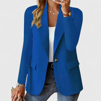 Ingrid | Damen Klassischer Regular Fit Knopf Blazer in Blau