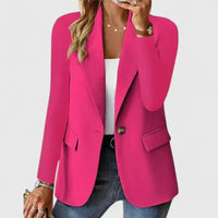 Ingrid | Damen Klassischer Regular Fit Knopf Blazer in Rosa