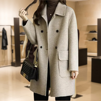 Ingrid | Damen Elegante Zweireihiger Jacke in Beige