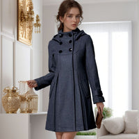 Alice | Kapuzen-Schal-Jacke in Dunkelgrau