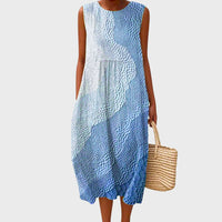 Isla | Leichtes Fließendes Sommerkleid in Blau 1