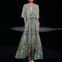Alissa | Italienische Kleid | Maxi in Grün