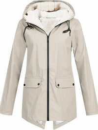 Jacke mit Kapuze und Reißverschluss - Anna in Aprikose