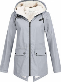 Jacke mit Kapuze und Reißverschluss - Anna in Grau