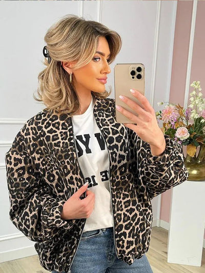 Jacke mit Leopardenmuster für Frauen - Lanie