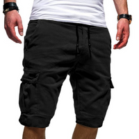 Jasper | Herren praktische Cargo-Shorts mit Tunnelzug in Schwarz