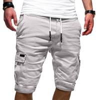 Jasper | Herren praktische Cargo-Shorts mit Tunnelzug in Weiß