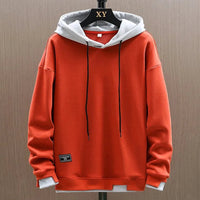 Jens | Herren Lässiger Zwei-Ton Hoodie in Orange