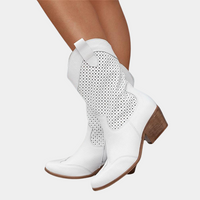 Johanna | Orthopädische Komfort Cowboystiefel in Weiß
