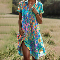 Jola | Stilvolles Boho-Midikleid in Mehrfarbig