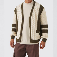 Tom Jacquard Cardigan in Lierre Grün