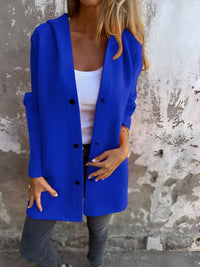 Lässige Kapuzenjacke für Frauen - Valma in Blau