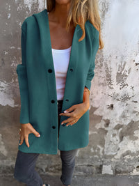 Lässige Kapuzenjacke für Frauen - Valma in Grün