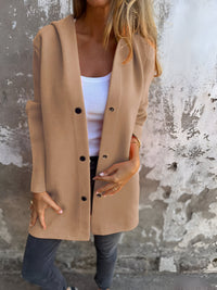 Lässige Kapuzenjacke für Frauen - Valma in Braun