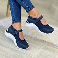 Mary Jane - Atmungsaktive Sportschuhe | Lässige, stilvolle Mesh-Schuhe | Sportliche Sneakers Damen in Dunkelblau