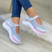 Mary Jane - Atmungsaktive Sportschuhe | Lässige, stilvolle Mesh-Schuhe | Sportliche Sneakers Damen in Gray