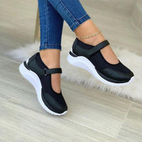 Mary Jane - Atmungsaktive Sportschuhe | Lässige, stilvolle Mesh-Schuhe | Sportliche Sneakers Damen in Schwarz